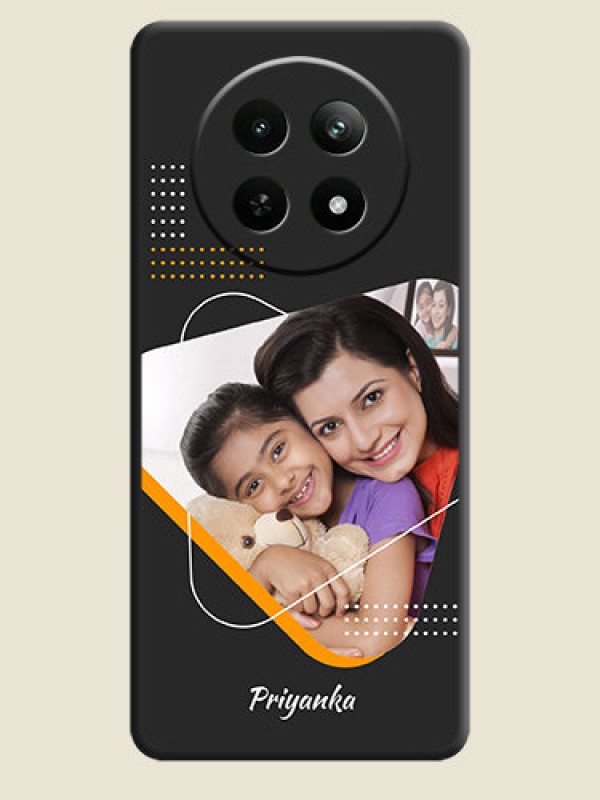 Custom Yellow Triangle - Photo on Space Black Soft Matte Phone Cover - Realme 12 5G
