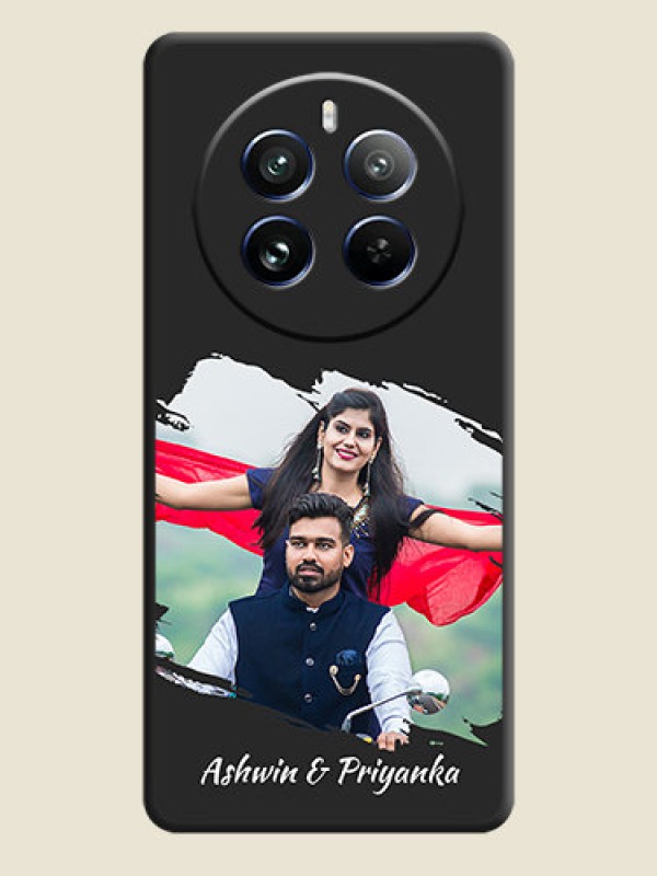 Custom Grunge Brush Strokes - Photo on Space Black Soft Matte Back Cover - Realme 12 Pro 5G