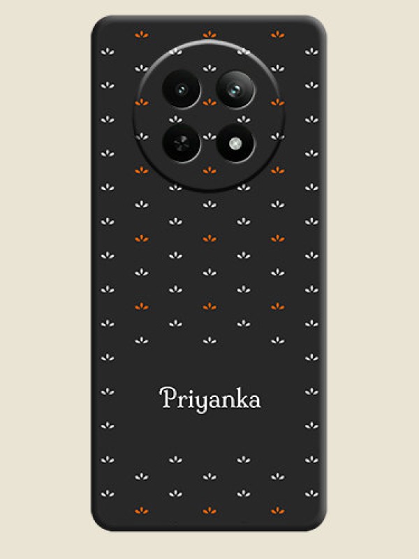 Custom Simple Pattern With Custom Text On Space Black Personalized Soft Matte Phone Covers - Realme 12X 5G