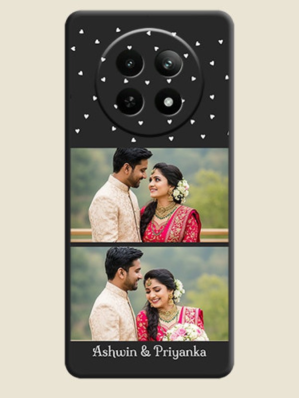Custom Miniature Love Symbols with Name On Space Black Custom Soft Matte Mobile Back Cover - Realme 13 5G