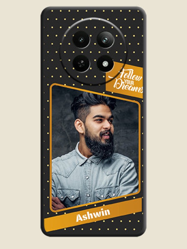Custom Follow Your Dreams with White Dots On Space Black Custom Soft Matte Mobile Back Cover - Realme 13 5G