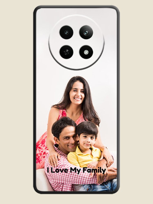 Custom Full Single Pic Upload With Text On Space Black Custom Soft Matte Mobile Back Cover - Realme 13 5G