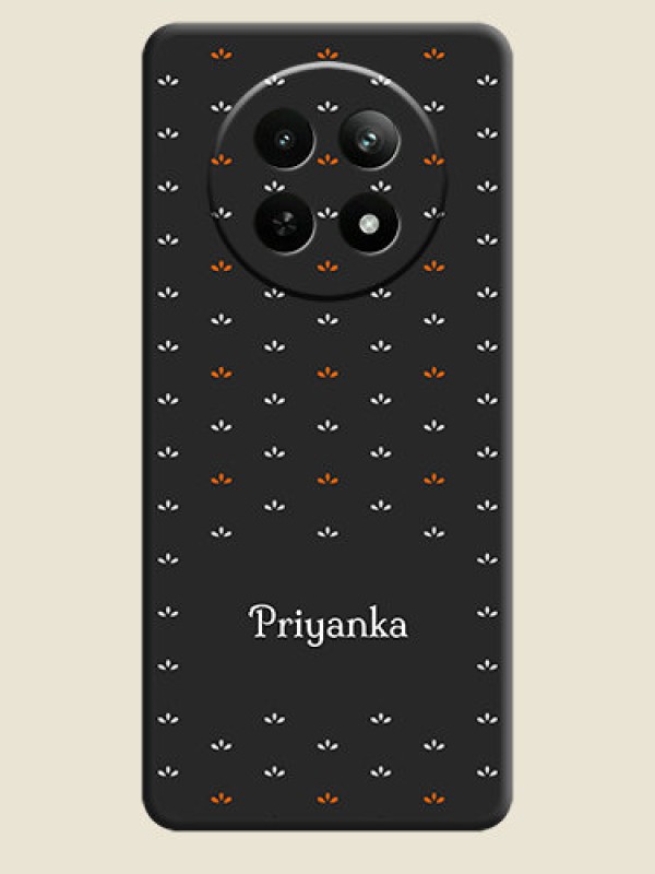Custom Simple Pattern With Custom Text On Space Black Custom Soft Matte Mobile Back Cover - Realme 13 5G