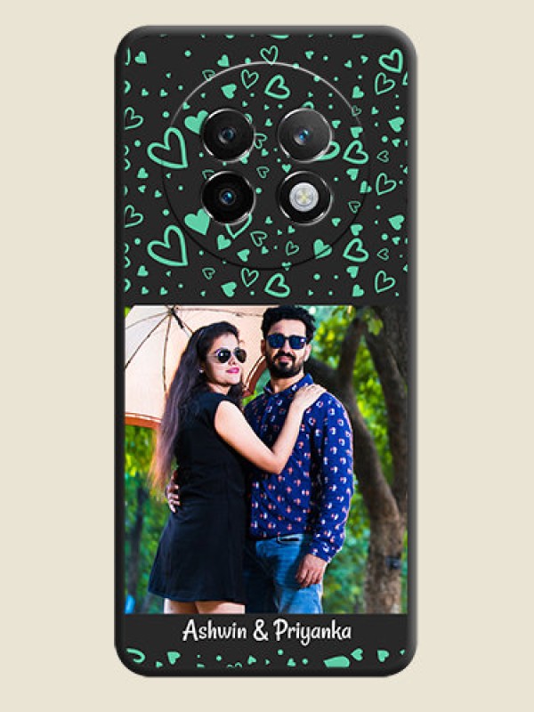 Custom Sea Green Indefinite Love Pattern on Photo On Space Black Custom Soft Matte Mobile Back Cover - Realme 13 Plus 5G