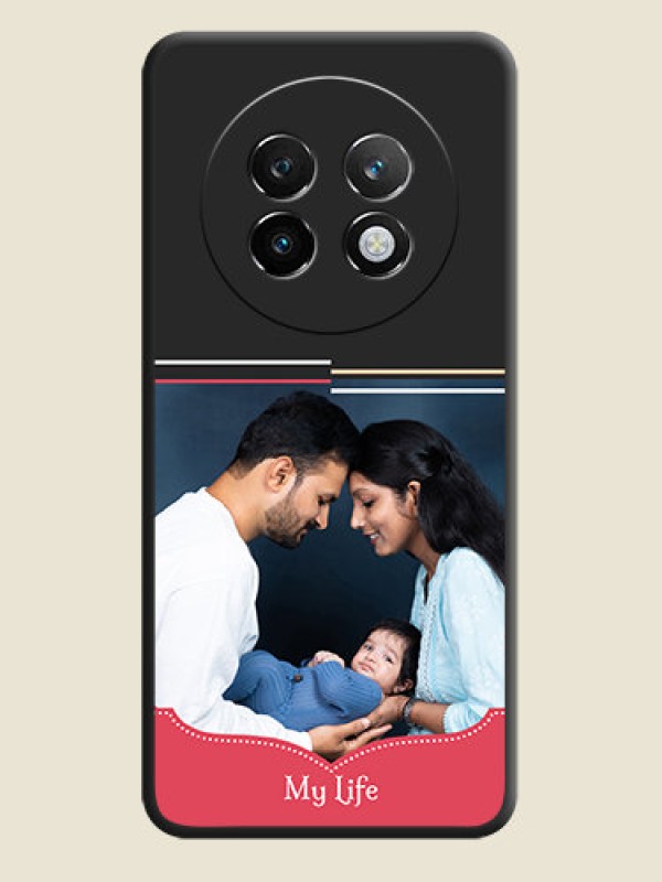 Custom Classic Plain Design with Name On Space Black Custom Soft Matte Mobile Back Cover - Realme 13 Plus 5G