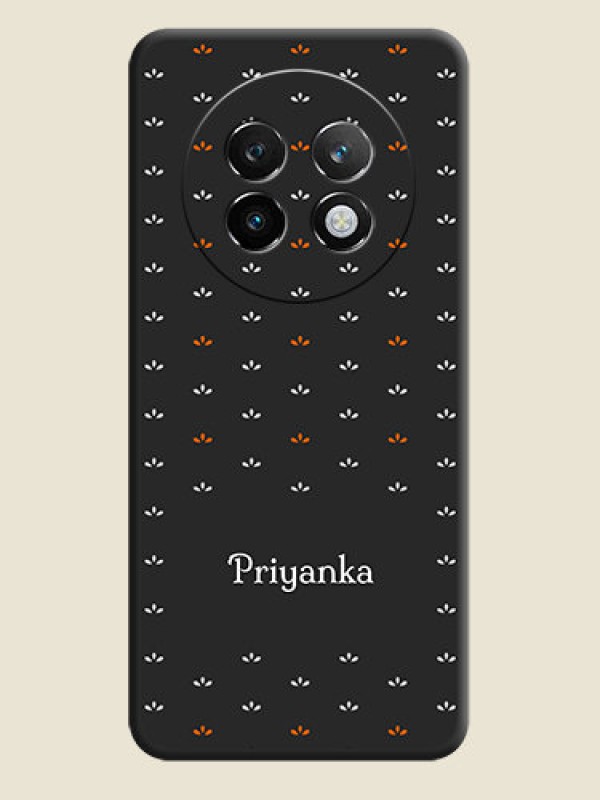 Custom Simple Pattern With Custom Text On Space Black Custom Soft Matte Mobile Back Cover - Realme 13 Plus 5G