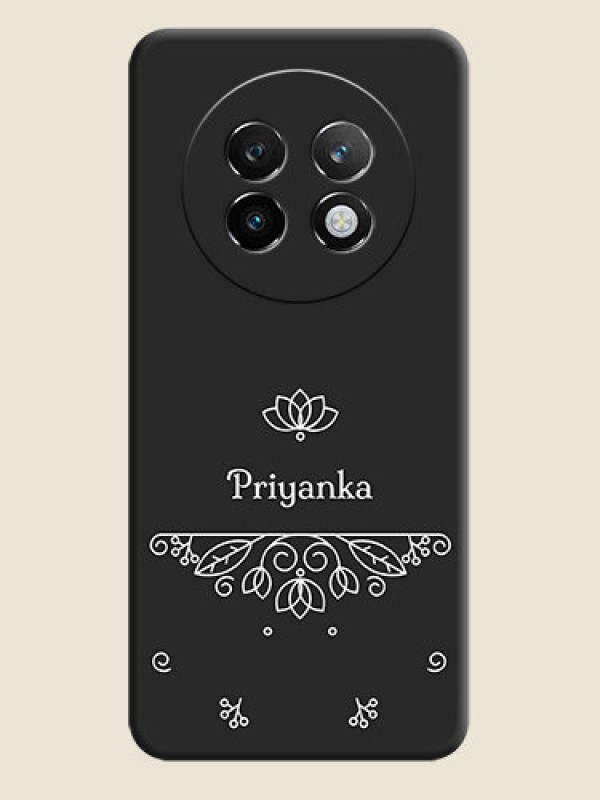 Custom Lotus Garden Custom Text On Space Black Custom Soft Matte Mobile Back Cover - Realme 13 Plus 5G