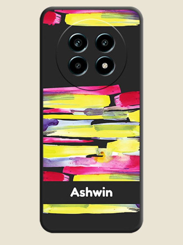 Custom Brush Coloured On Space Black Custom Soft Matte Mobile Back Cover - Realme 13 Pro 5G