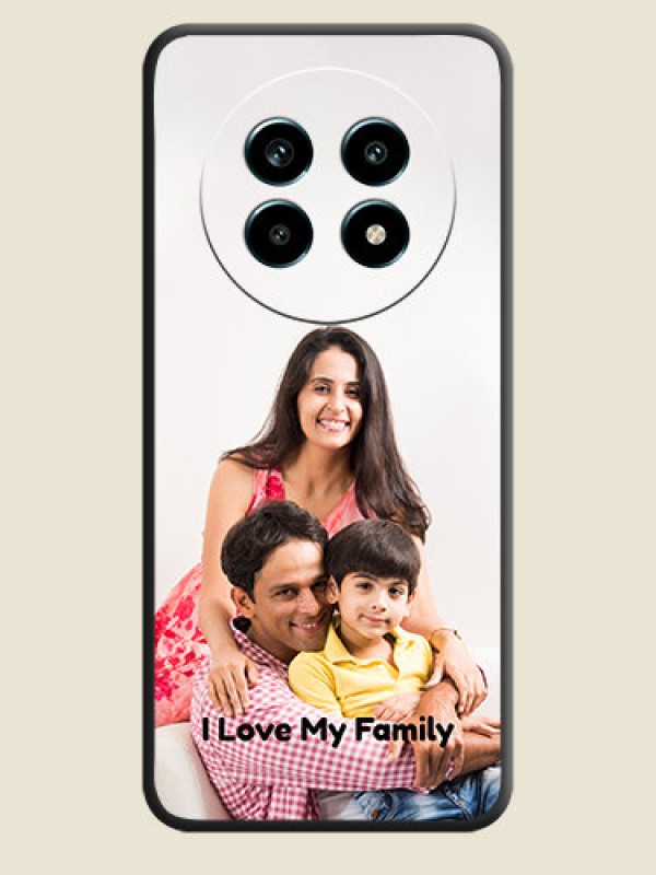 Custom Full Single Pic Upload With Text On Space Black Custom Soft Matte Mobile Back Cover - Realme 13 Pro 5G