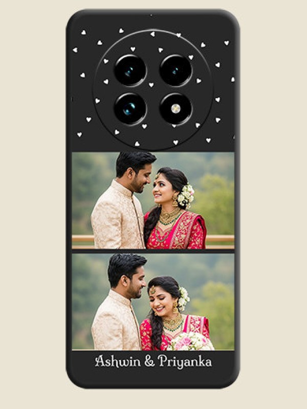 Custom Miniature Love Symbols with Name On Space Black Custom Soft Matte Mobile Back Cover - Realme 13 Pro Plus 5G