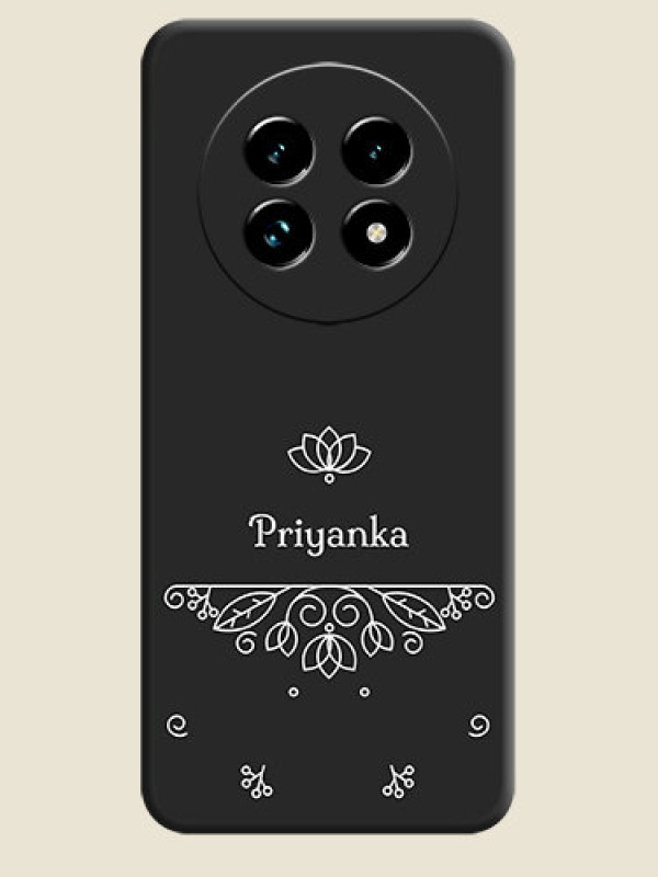 Custom Lotus Garden Custom Text On Space Black Custom Soft Matte Mobile Back Cover - Realme 13 Pro Plus 5G