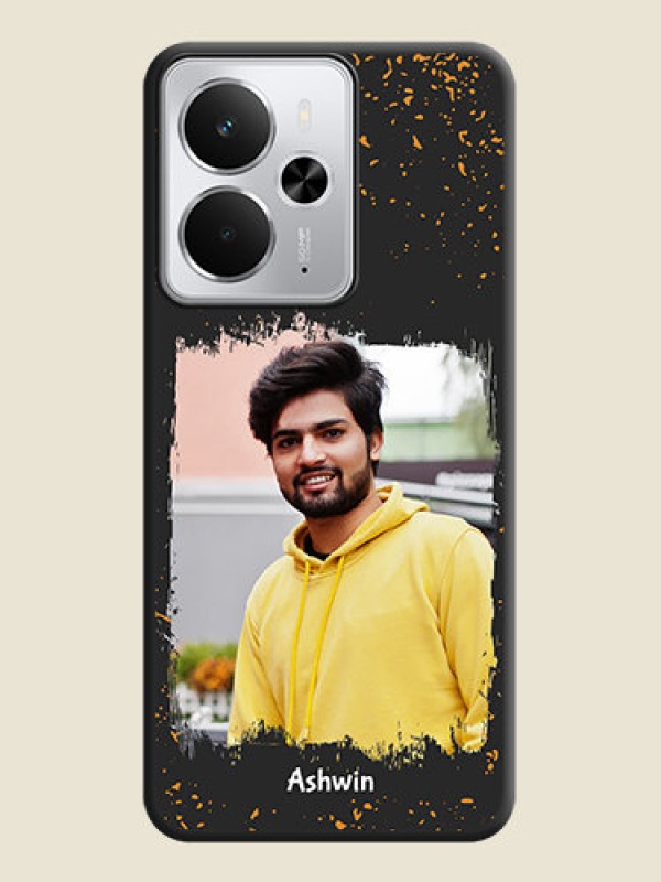 Custom Spray Free Design on Photo On Space Black Custom Soft Matte Mobile Back Cover - Realme 14 5G