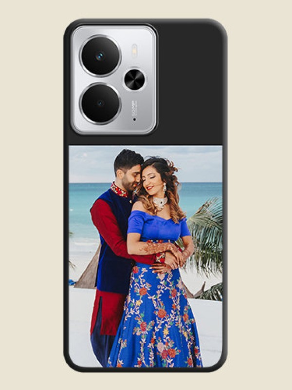 Custom Image Upload With Space Black Color On Custom Soft Matte Mobile Back Cover - Realme 14 5G