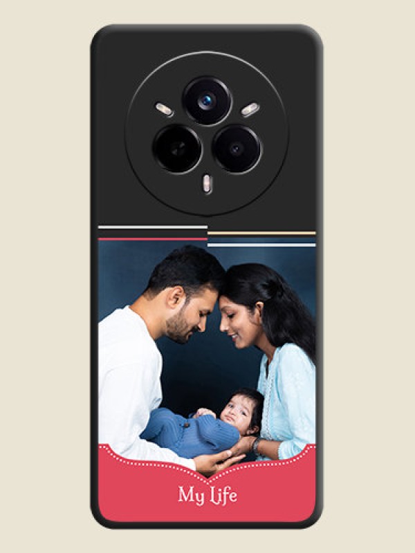 Custom Classic Plain Design with Name On Space Black Custom Soft Matte Mobile Back Cover - Realme 14 Pro 5G