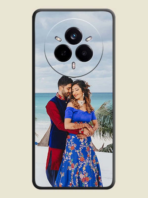 Custom Full Single Pic Upload On Space Black Custom Soft Matte Mobile Back Cover - Realme 14 Pro 5G