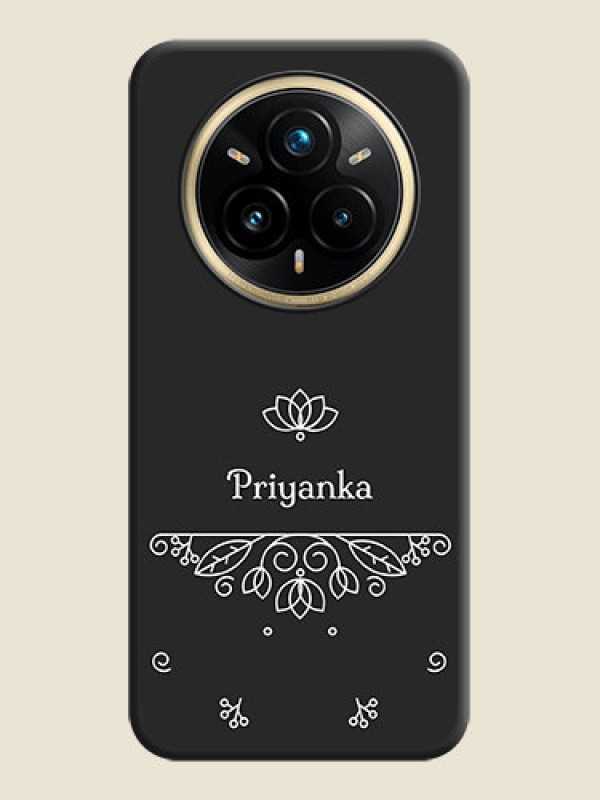 Custom Lotus Garden Custom Text On Space Black Custom Soft Matte Mobile Back Cover - Realme 14 Pro Plus 5G