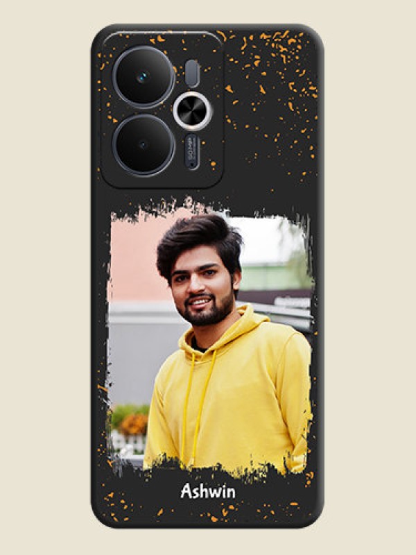 Custom Spray Free Design on Photo On Space Black Custom Soft Matte Mobile Back Cover - Realme 14T 5G