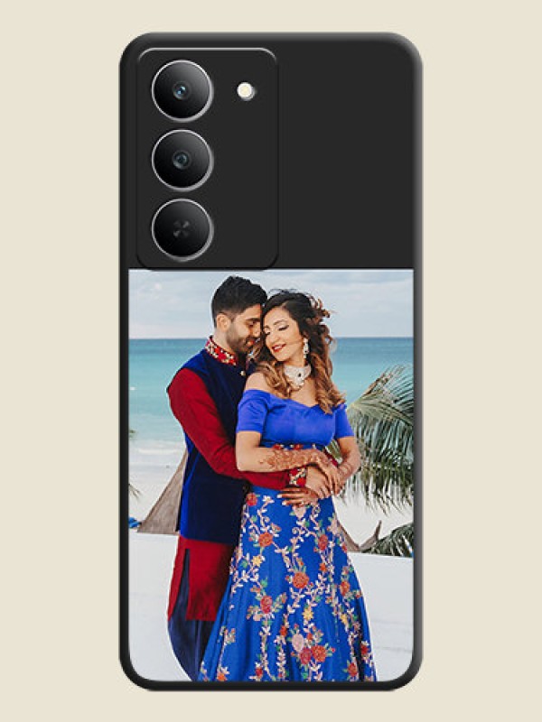 Custom Image Upload With Space Black Color On Custom Soft Matte Mobile Back Cover - Realme 14X 5G