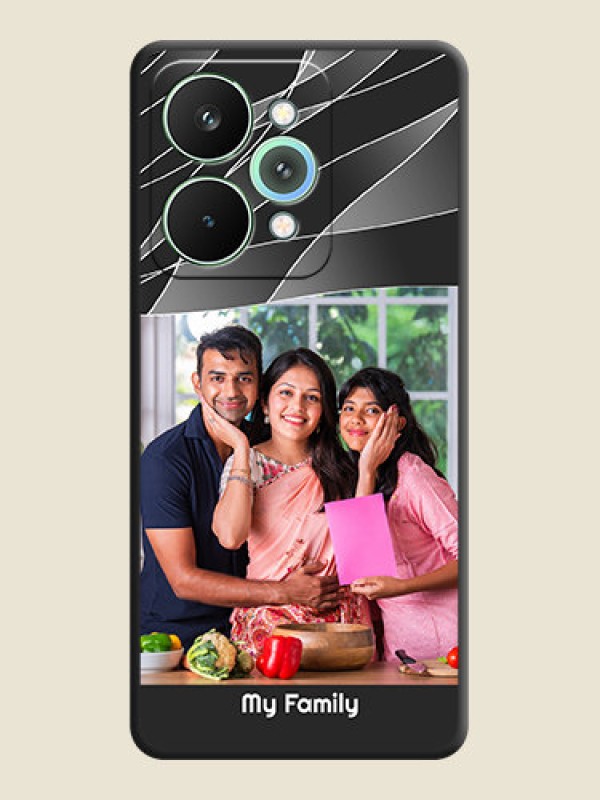 Custom Mixed Wave Lines on Photo On Space Black Custom Soft Matte Mobile Back Cover - Realme 15 Pro 5G