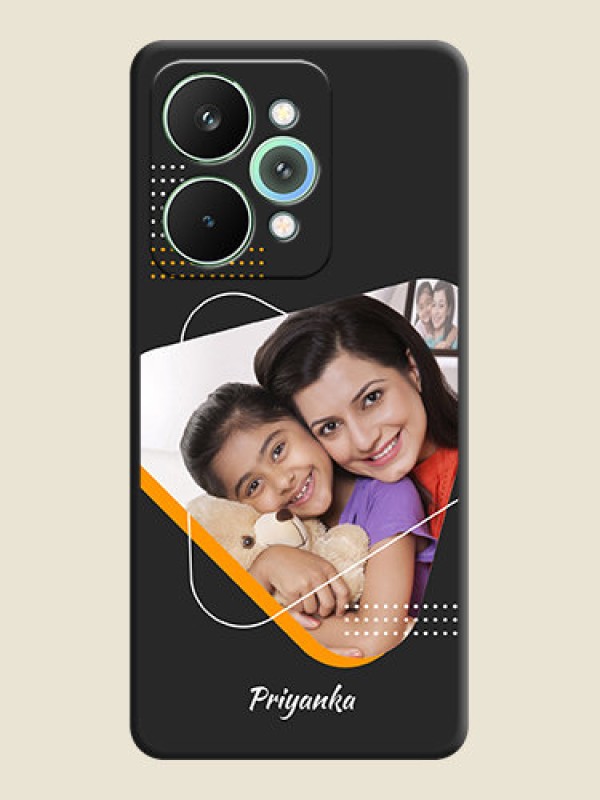 Custom Yellow Triangle on Photo On Space Black Custom Soft Matte Mobile Back Cover - Realme 15 Pro 5G