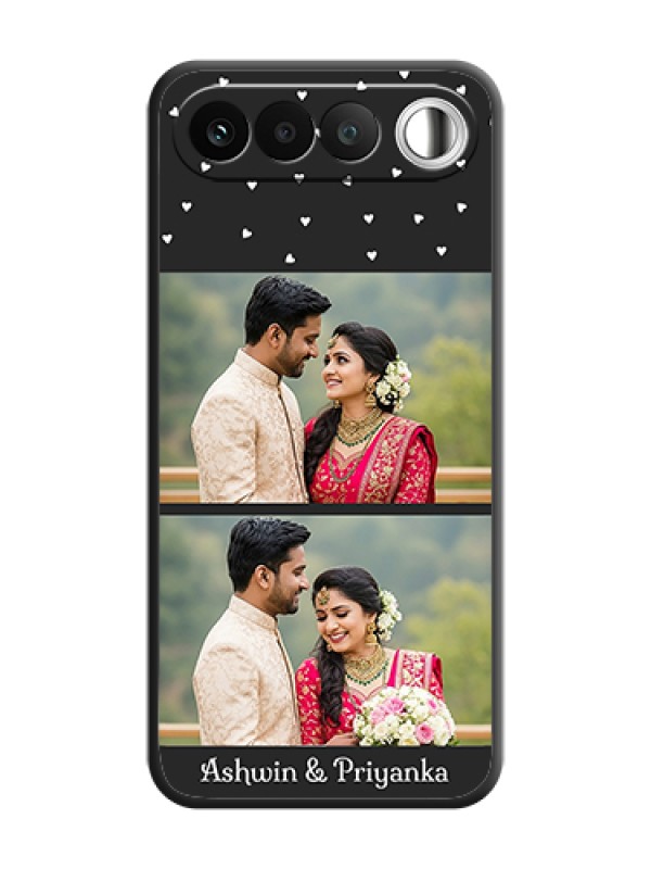 Custom Miniature Love Symbols with Name On Space Black Custom Soft Matte Mobile Back Cover - Realme 16 5G