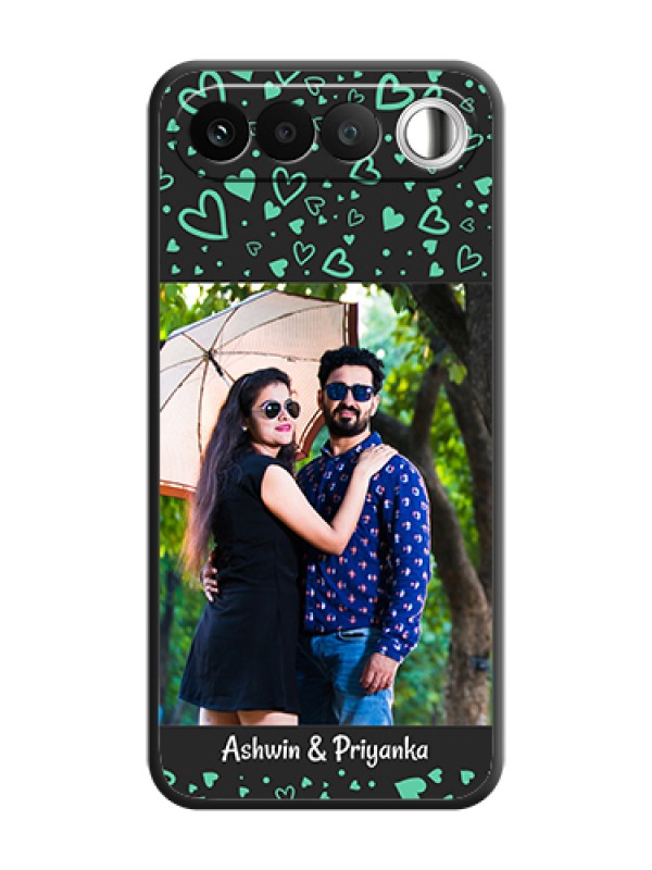 Custom Sea Green Indefinite Love Pattern on Photo On Space Black Custom Soft Matte Mobile Back Cover - Realme 16 5G