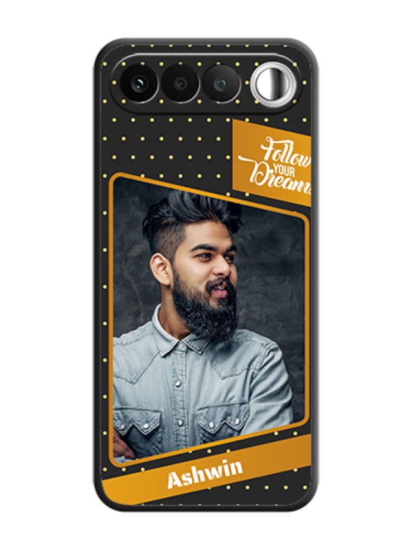 Custom Follow Your Dreams with White Dots On Space Black Custom Soft Matte Mobile Back Cover - Realme 16 5G