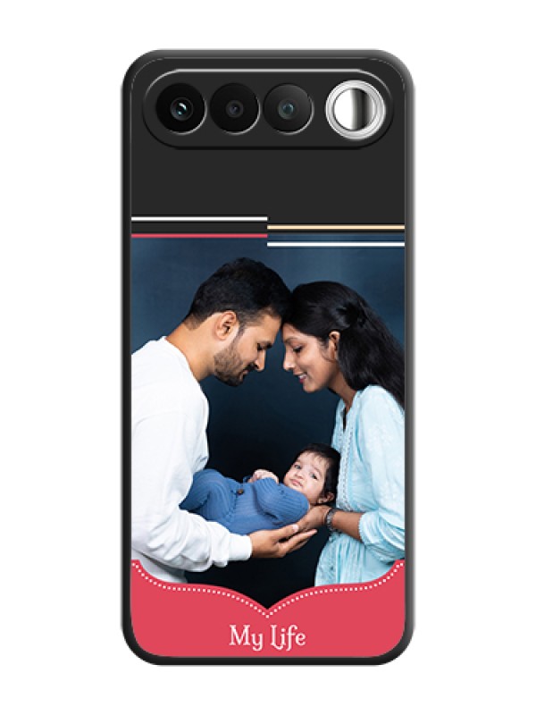 Custom Classic Plain Design with Name On Space Black Custom Soft Matte Mobile Back Cover - Realme 16 5G