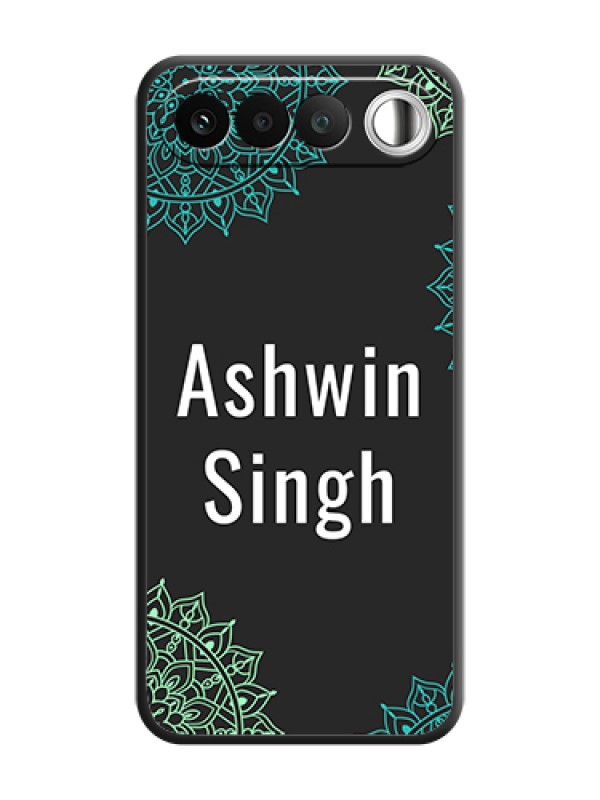 Custom Your Name with Floral Design On Space Black Custom Soft Matte Mobile Back Cover - Realme 16 5G