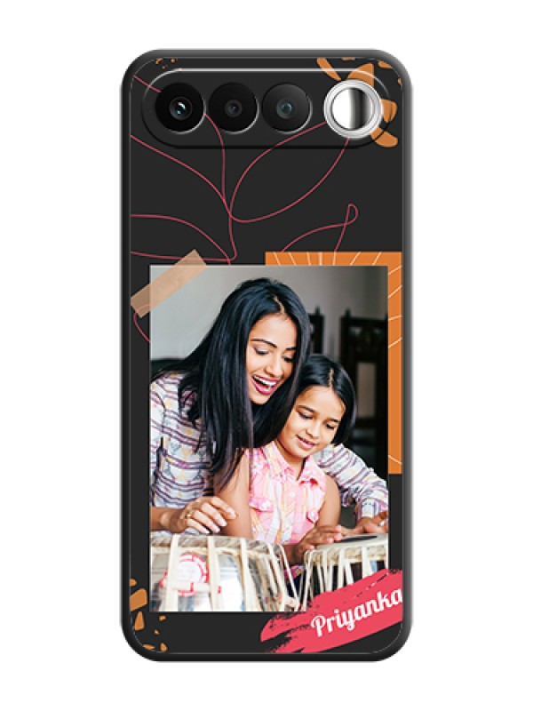 Custom Orange Photo Frame On Space Black Custom Soft Matte Mobile Back Cover - Realme 16 5G