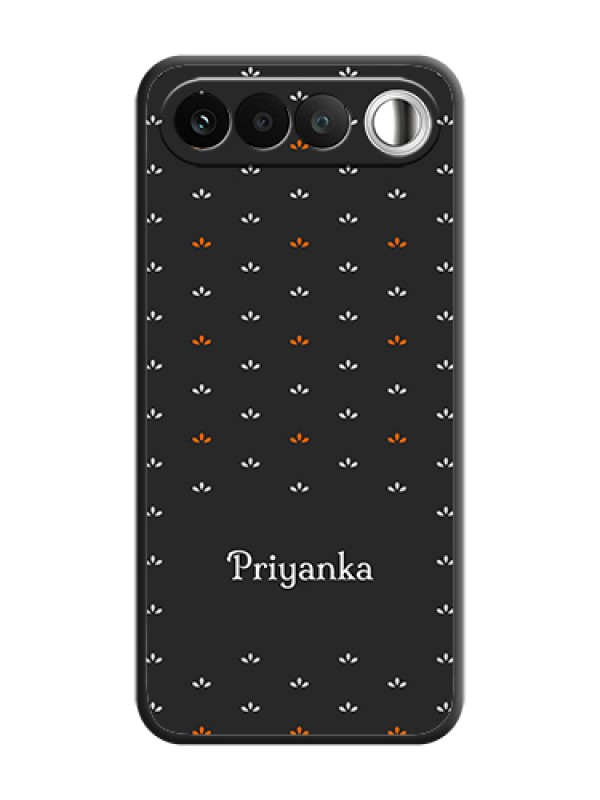 Custom Simple Pattern With Custom Text On Space Black Custom Soft Matte Mobile Back Cover - Realme 16 5G