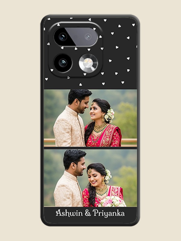 Custom Miniature Love Symbols with Name On Space Black Custom Soft Matte Mobile Back Cover - Realme 16 Pro Plus 5G