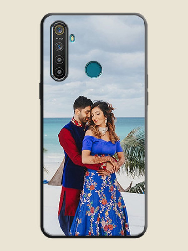 Custom Full Single Pic Upload On Space Black Personalized Soft Matte Phone Covers -Realme 5
