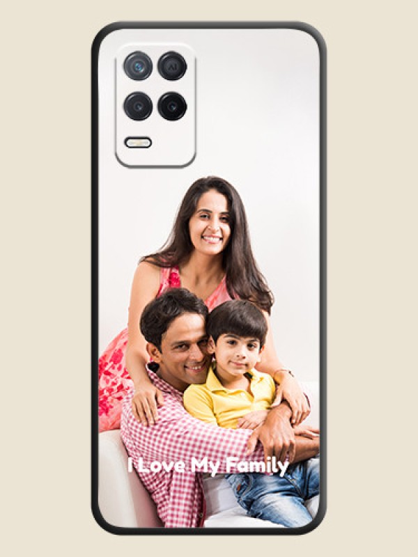 Custom Full Single Pic Upload With Text On Space Black Personalized Soft Matte Phone Covers -Realme 8 5G