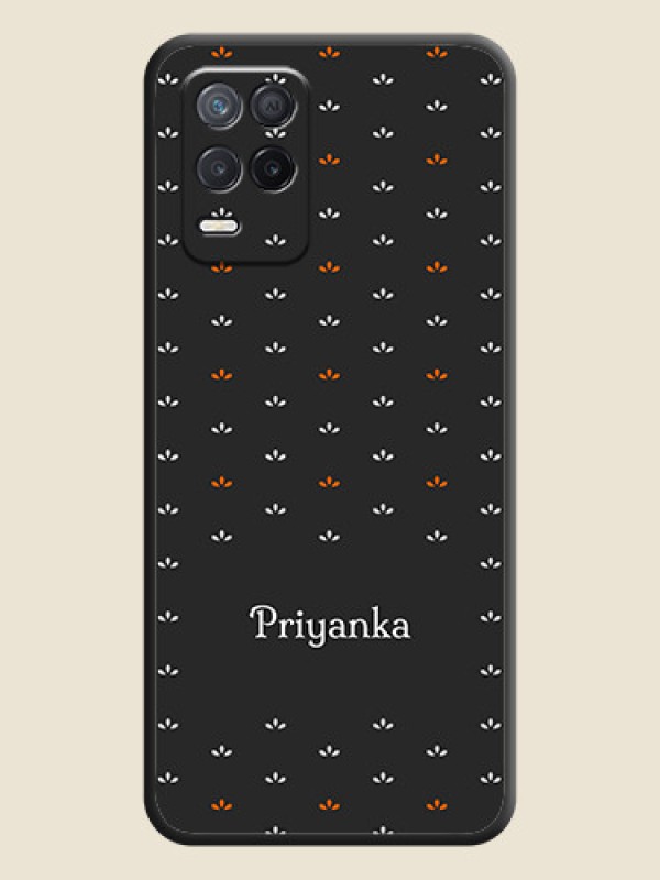 Custom Simple Pattern With Custom Text On Space Black Personalized Soft Matte Phone Covers -Realme 8 5G