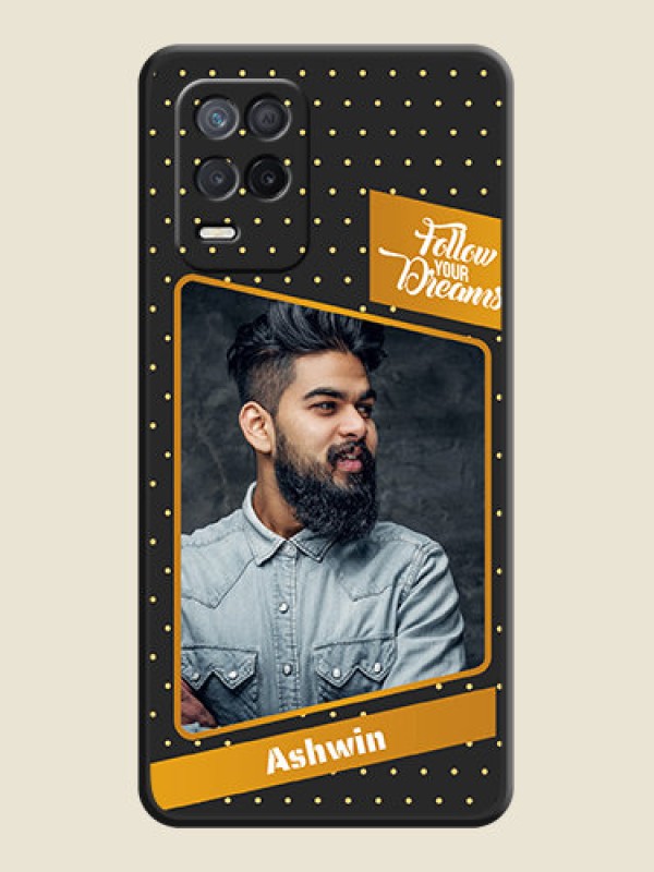Custom Follow Your Dreams with White Dots on Space Black Custom Soft Matte Phone Cases - Realme 8s 5G
