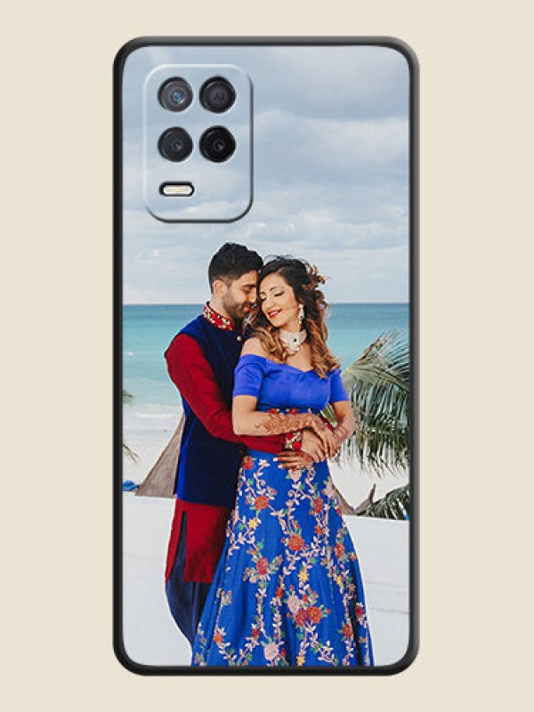 Custom Full Single Pic Upload On Space Black Personalized Soft Matte Phone Covers -Realme 8S 5G
