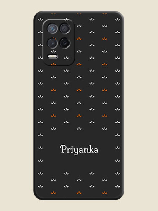 Custom Simple Pattern With Custom Text On Space Black Personalized Soft Matte Phone Covers -Realme 8S 5G