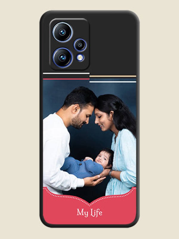 Custom Classic Plain Design with Name on Photo on Space Black Soft Matte Phone Cover - Realme 9 4G