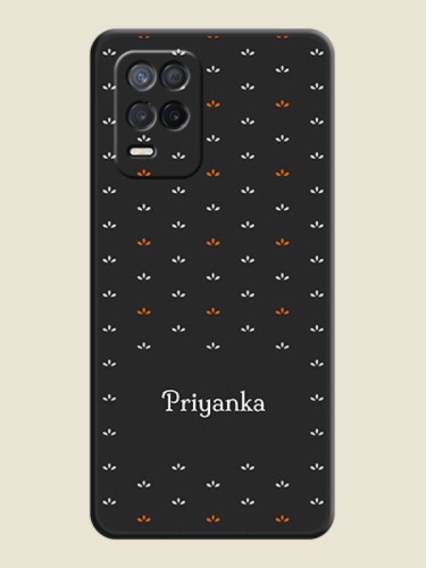 Custom Simple Pattern With Custom Text On Space Black Personalized Soft Matte Phone Covers -Realme 9 5G