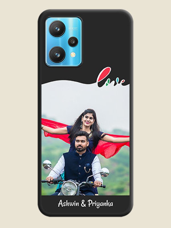 Custom Fall in Love Pattern with Picture on Photo on Space Black Soft Matte Mobile Case - Realme 9 Pro 5G