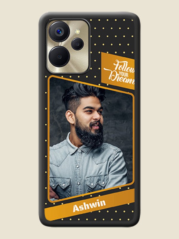 Custom Follow Your Dreams with White Dots on Space Black Custom Soft Matte Phone Cases - Realme 9i 5G