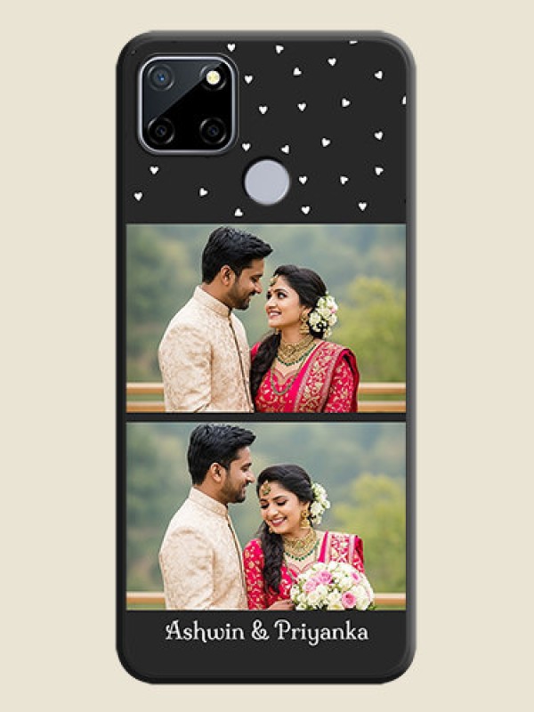 Custom Miniature Love Symbols with Name on Space Black Custom Soft Matte Back Cover - Realme C12