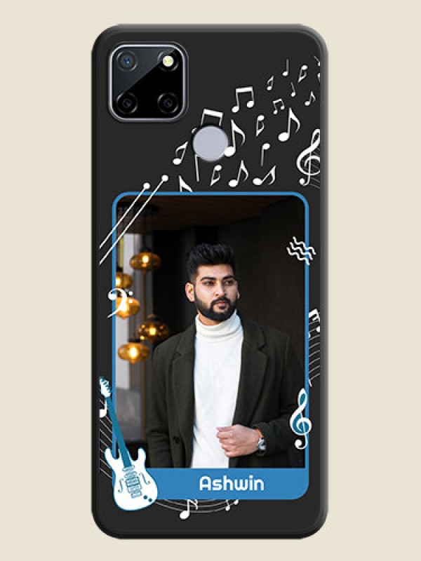 Custom Musical Theme Design with Text on Photo on Space Black Soft Matte Mobile Case - Realme C12