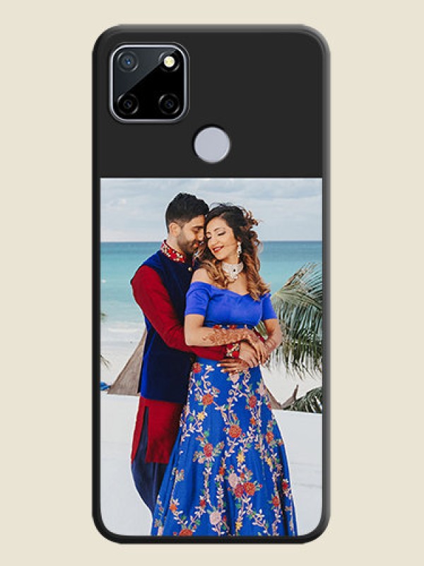 Custom Image Upload With Space Black Color On Custom Soft Matte Mobile Back Cover - Realme C12