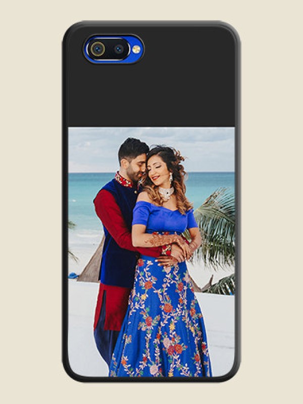 Custom Image Upload With Space Black Color On Custom Soft Matte Mobile Back Cover - Realme C2