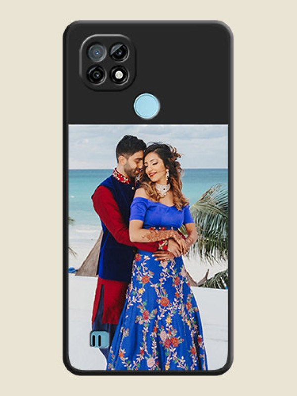 Custom Image Upload With Space Black Color On Custom Soft Matte Mobile Back Cover - Realme C21