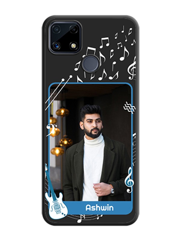 Custom Musical Theme Design with Text on Photo on Space Black Soft Matte Mobile Case - Realme C25