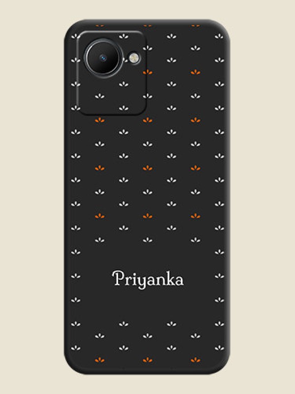 Custom Simple Pattern With Custom Text On Space Black Personalized Soft Matte Phone Covers -Realme C30