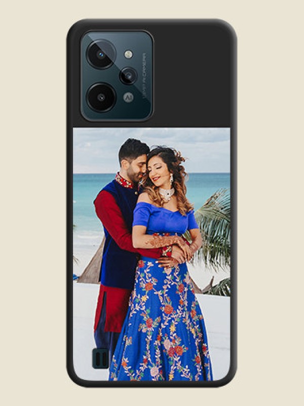 Custom Image Upload With Space Black Color On Custom Soft Matte Mobile Back Cover - Realme C31